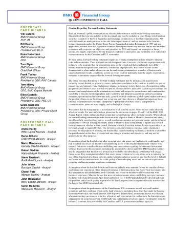 Q4 2009 CONFERENCE CALL  C O R P O R A T E  Caution Regarding Forward-Looking Statements  P A R T I