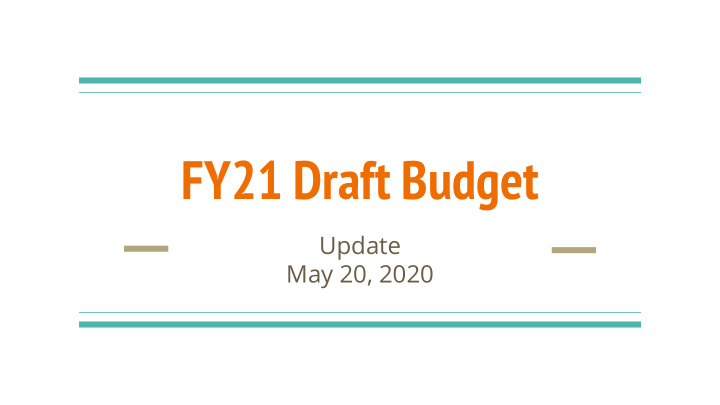 fy21 draft budget