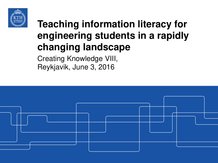teaching information literacy for engineering students in
