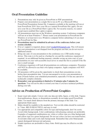 forward button for your PowerPoint presentation, do not use return to advance  slides. 4.