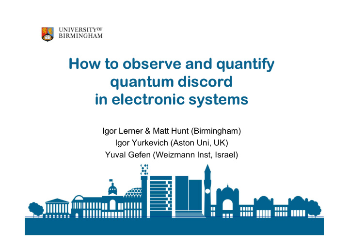 how to observe and quantify quantum discord in electronic