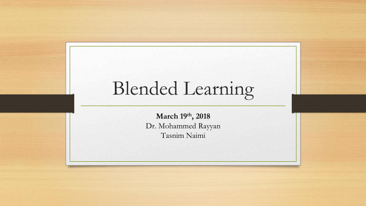 blended learning