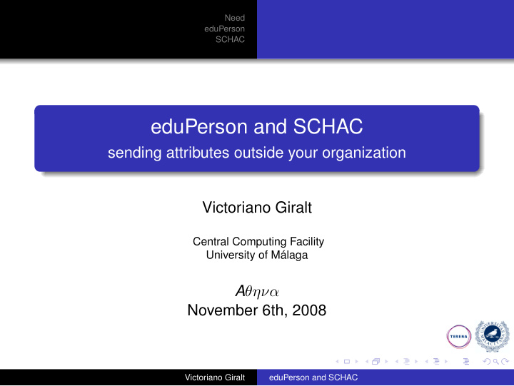 eduperson and schac