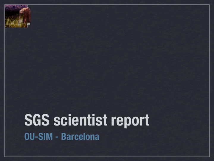 sgs scientist report