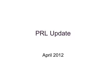 PRL Update  April 2012  Staff Changes  PRL  AMO or soft cond mat  Ling Miao to PRX (we will hire