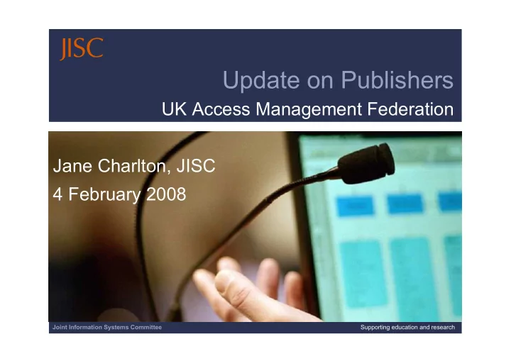 update on publishers