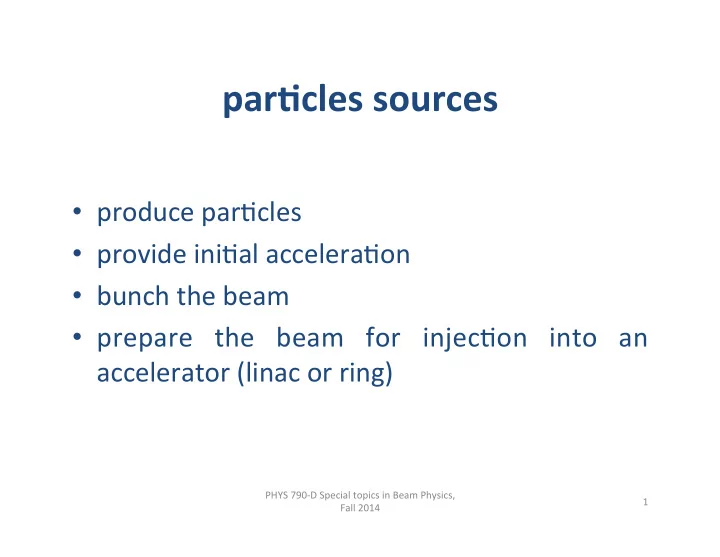 par cles sources