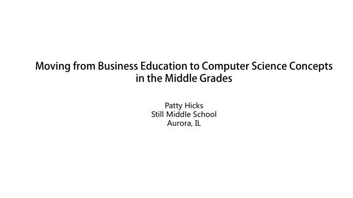 moving from business education to computer science
