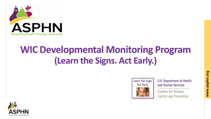 wic developmental monitoring program