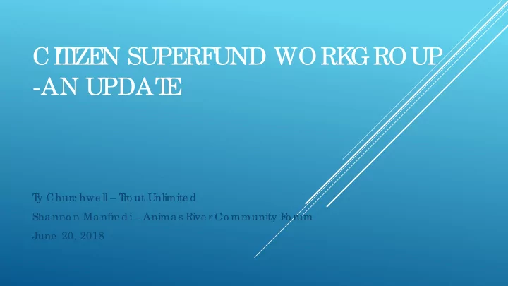ci t i ze n supe rf und work group an updat e