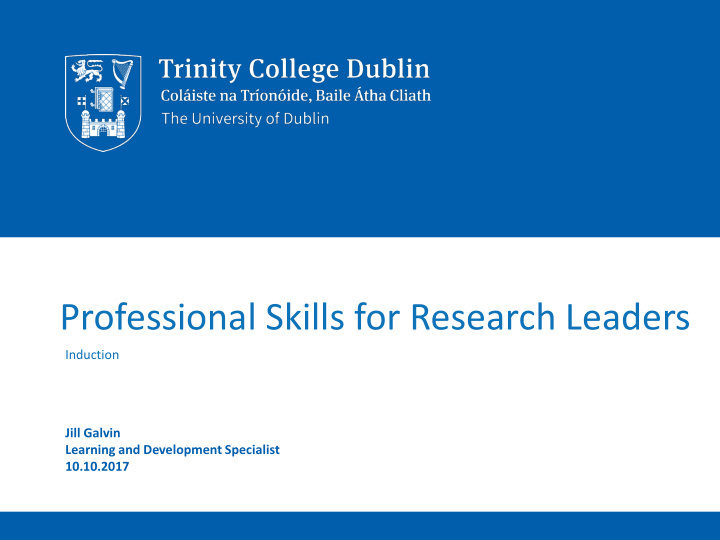 professional skills for research leaders