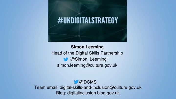 head of the digital skills partnership