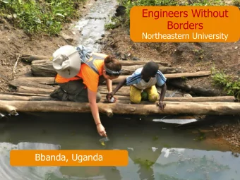 Borders  Northeastern University  Bbanda, Uganda  Engineers Without Borders  USA  Engineers Without