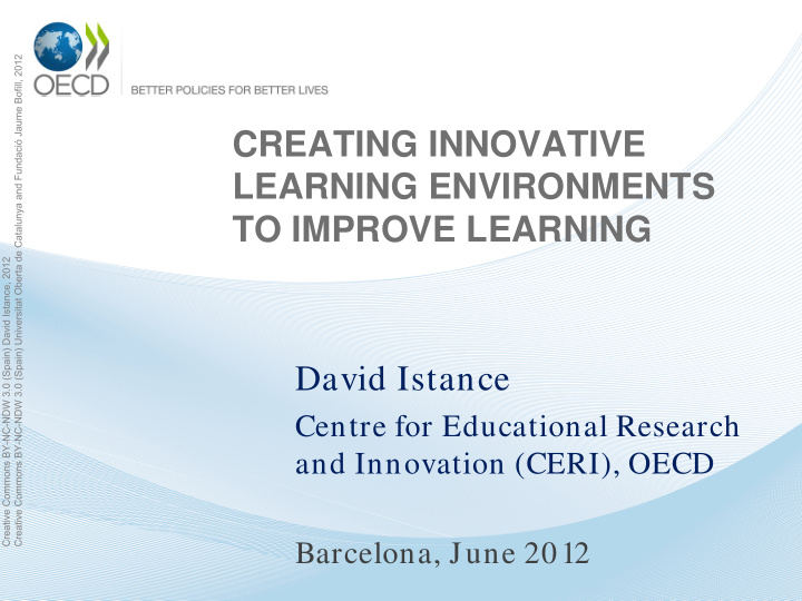 creating innovative learning environments to improve