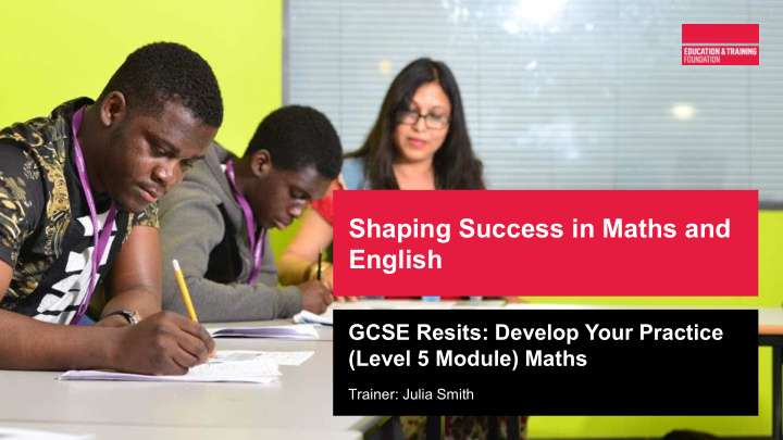 shaping success in maths and english