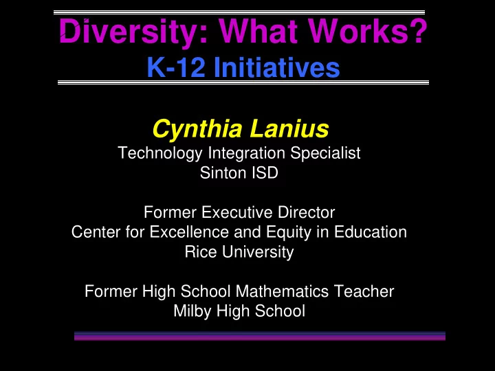 diversity what works