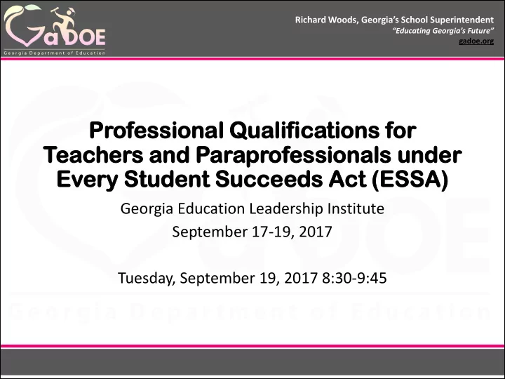 pr prof ofessional essional qu quali lifica ications