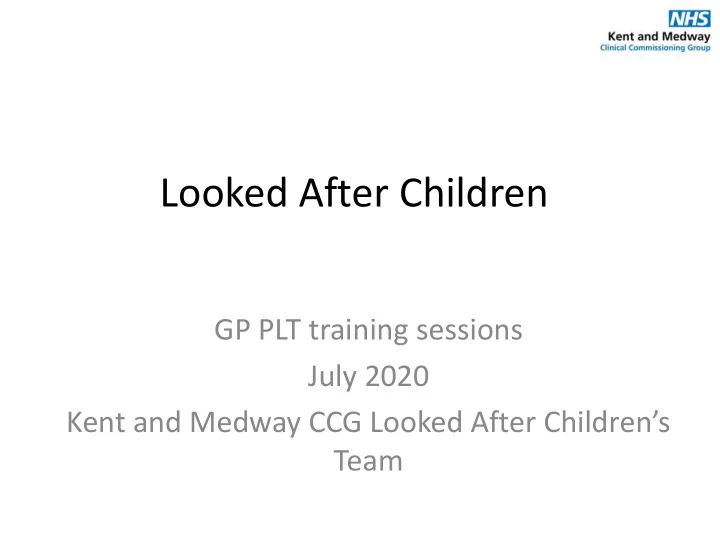 looked after children
