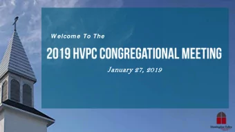 January 2  27,  7, 201  019  Dan Morrison  Special Meeting Agenda  Elec  ection of  f Elder