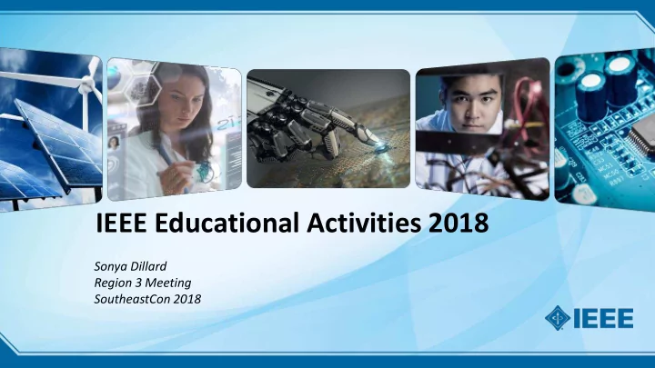 ieee educational activities 2018