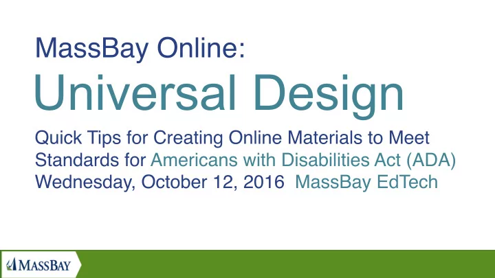 universal design