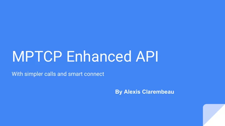 mptcp enhanced api