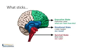 What sticks  Value Proposition  Ten Essential Conversations  Connecting  Investigation