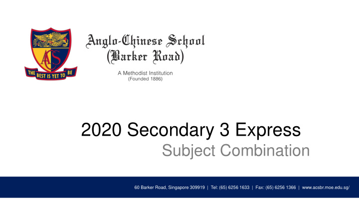 2020 secondary 3 express