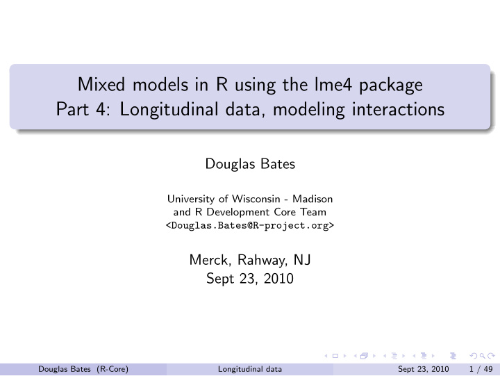 mixed models in r using the lme4 package part 4