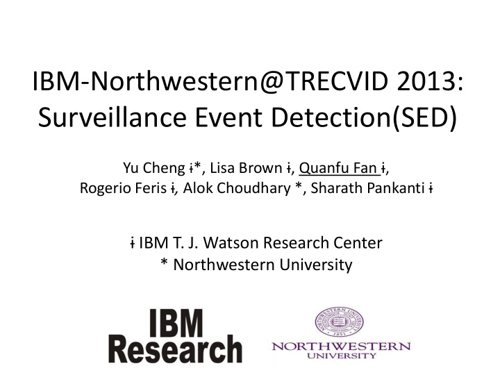 surveillance event detection sed