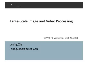 !,/&amp;&quot;012,)&quot;'34,&amp;&quot;',%.'5$.&quot;6'7/62&quot;88$%&amp;'  @ANU ML Workshop,