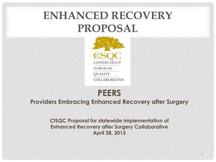 enhanced recovery