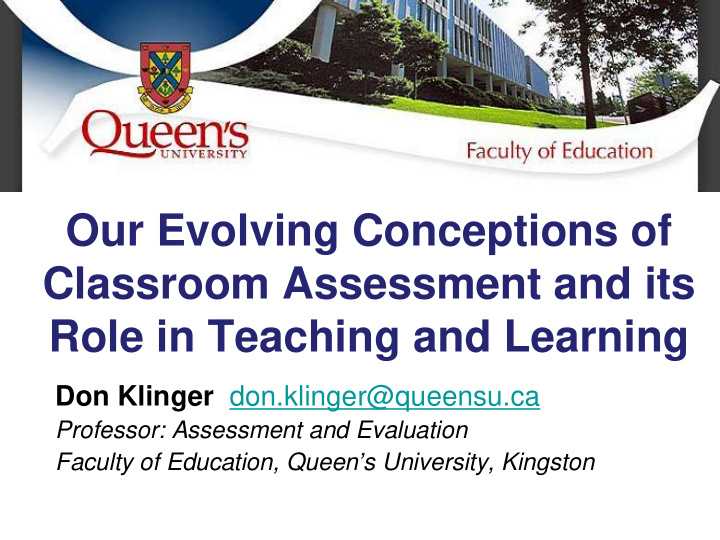 classroom assessment and its