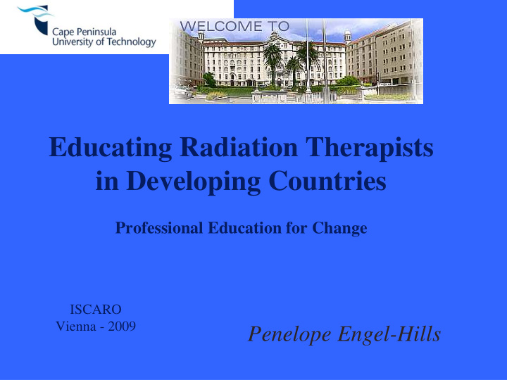 educating radiation therapists in developing countries