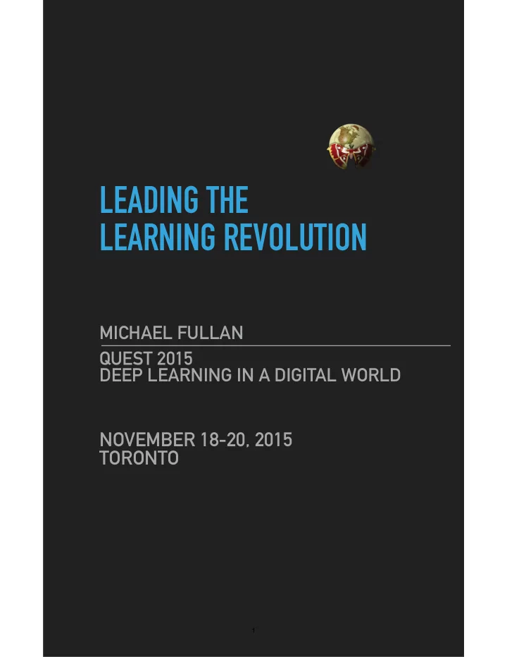 leading the learning revolution