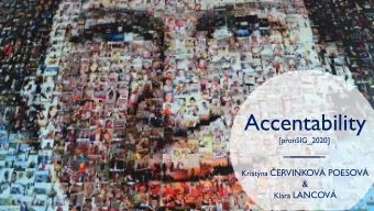 Accentability  [pronSIG_2020] Krist na ERVINKOV POESOV  &amp; Kl ra LANCOV  Charles