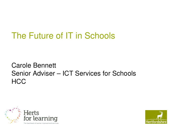 the future of it in schools