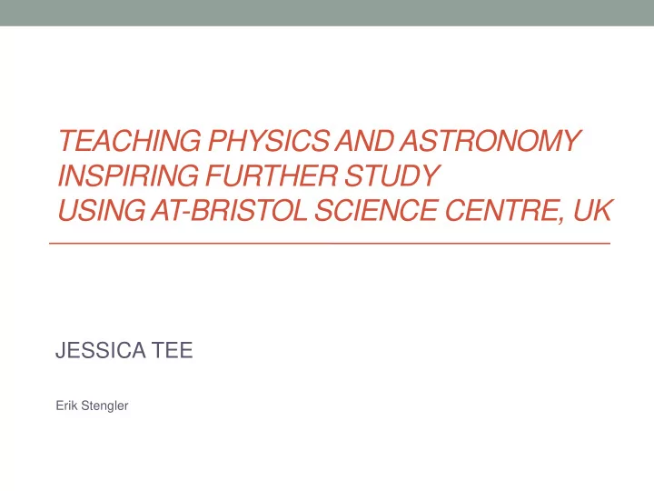 using at bristol science centre uk