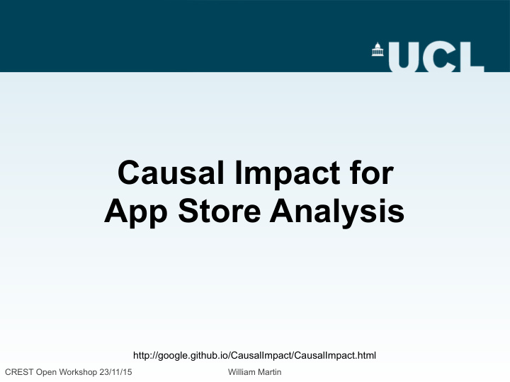 causal impact for app store analysis