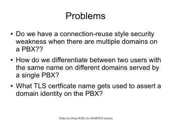 Problems  Do we have a connection-reuse style security  weakness when there are multiple domains