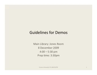 GuidelinesforDemos  MainLibrary:JonesRoom  8December2009