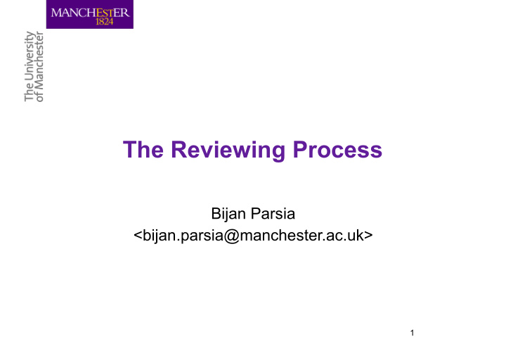 the reviewing process