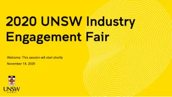 Welcome: This session will start shortly  November 18, 2020  Work  Integrated  Learning