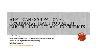 Fellow of the Higher Education Academy  Principal Lecturer  Vicki.elsey@Northumbria.ac.uk  MSc