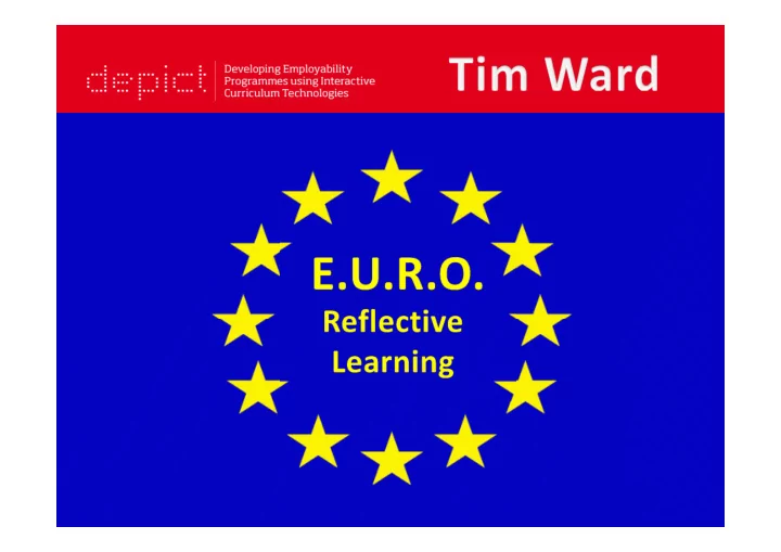 reflection is a way of thinking about learning and what