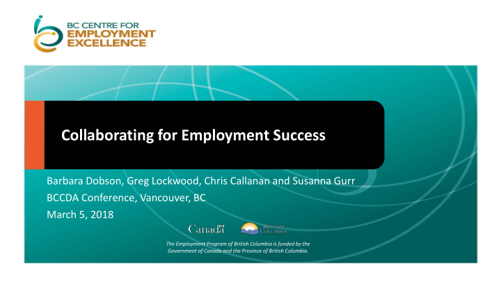collaborating for employment success