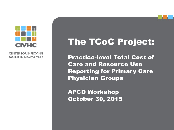 the tcoc project