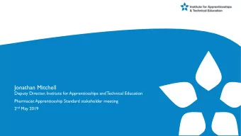 Jonathan Mitchell  Deputy Director, Institute for Apprenticeships and Technical Education