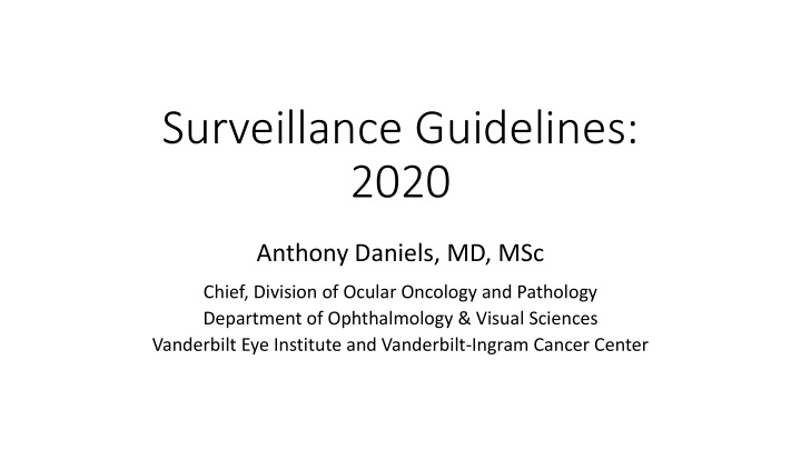 surveillance guidelines 2020