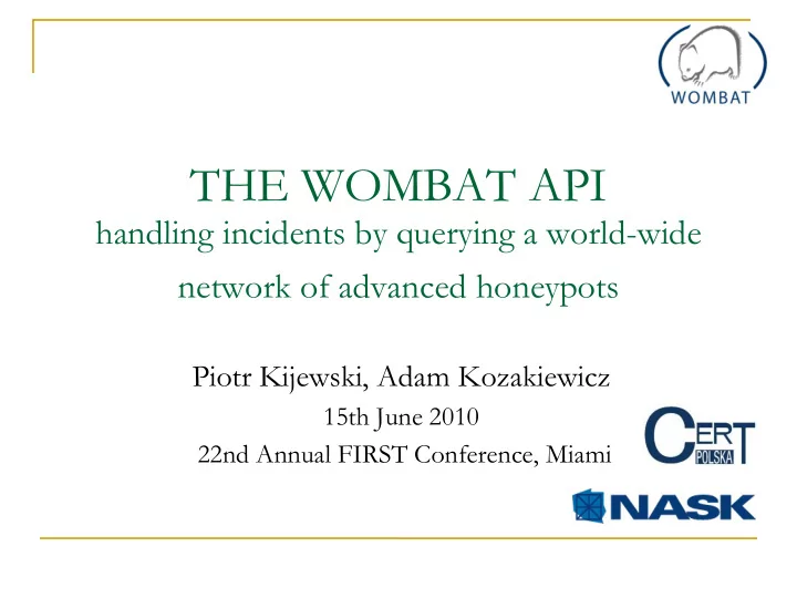 the wombat api